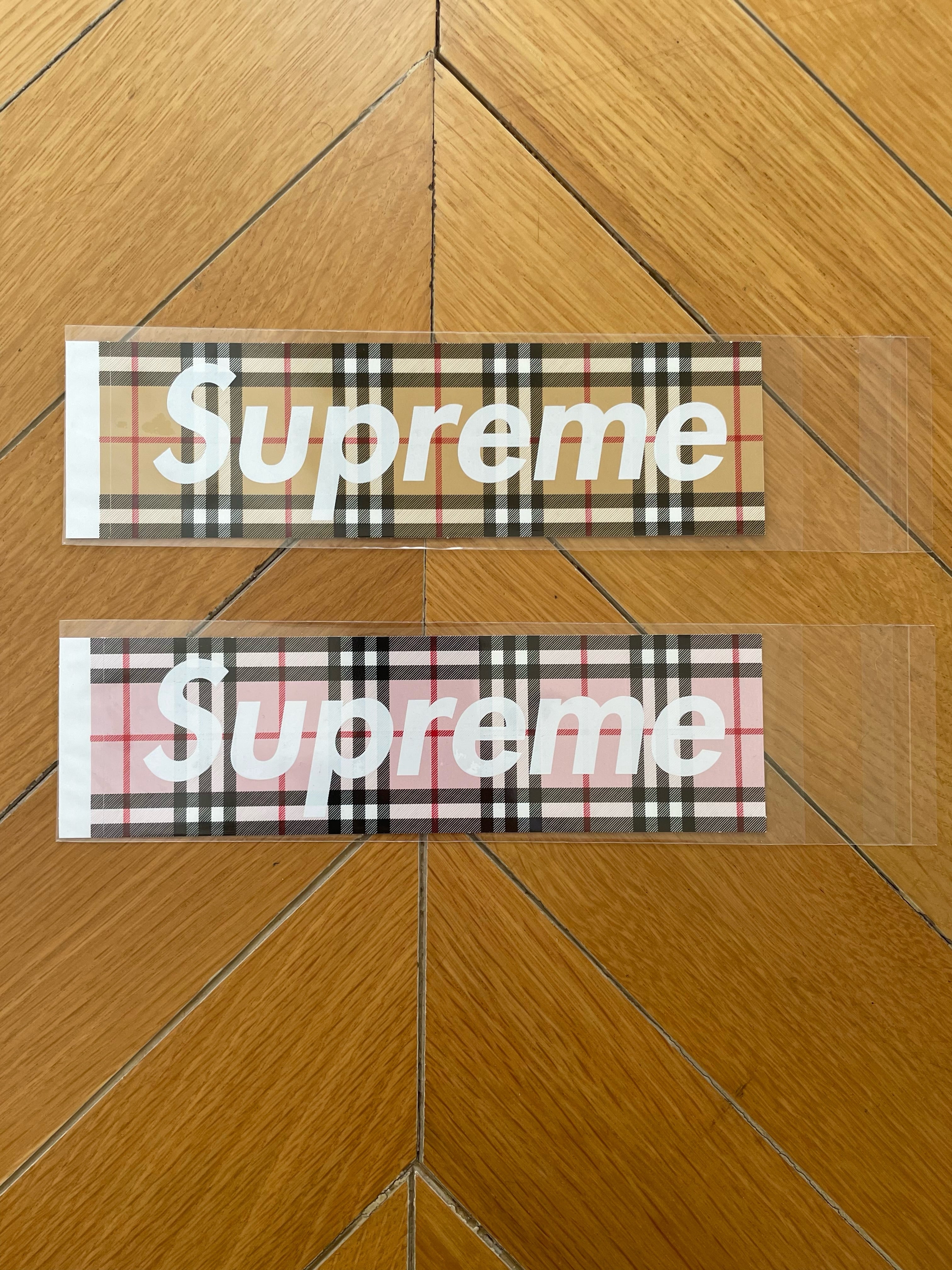 HEResale: Box Logos & Bangers - Supreme Burberry Box Logo Sticker Set
